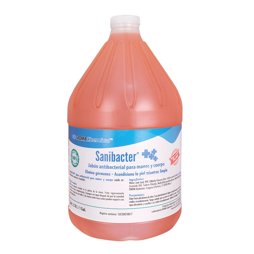 Sanibacter Jabón Antibacterial para Manos y Cuerpo sin fragancia