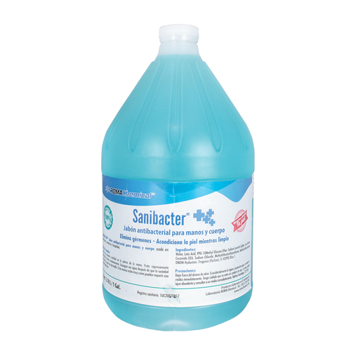 Sanibacter Jabón Líquido Antibacterial para manos y cuerpo sin aroma